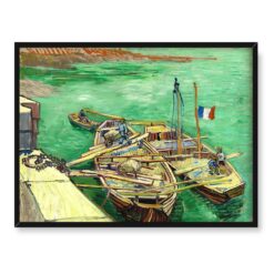 Vincent Van Gogh Piaskarze rozładowujący barki na nabrzeżu 40×30