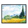 Vincent van Gogh Pole pszenicy z cyprysami 2 40×30 w RAMIE