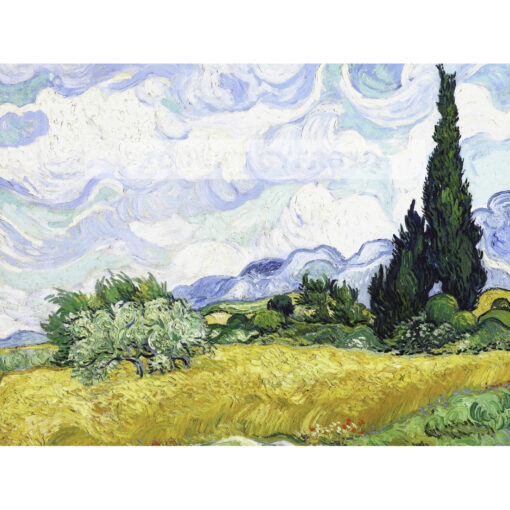 Vincent van Gogh Pole pszenicy z cyprysami 2 — produkt cyfrowy do pobrania