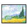 Vincent van Gogh Pole pszenicy z cyprysami 40×30