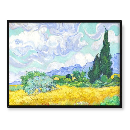 Vincent van Gogh Pole pszenicy z cyprysami 40x30