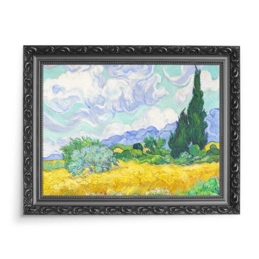 Vincent van Gogh Pole pszenicy z cyprysami 70x50 wydruk na płótnie CANVAS