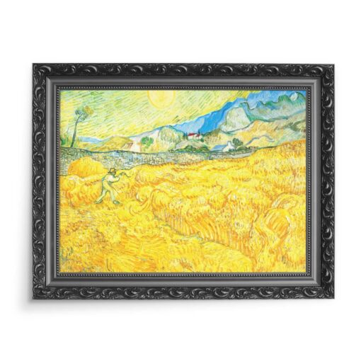 Vincent van Gogh Pole pszenicy ze żniwiarzem 70x50 wydruk na płótnie CANVAS