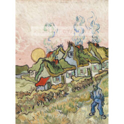 Vincent van Gogh Postać z domami — produkt cyfrowy do pobrania