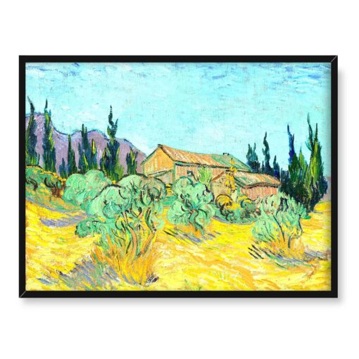Vincent van Gogh Szopy wśród drzew oliwnych 40x30 w RAMIE