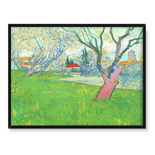 Vincent Van Gogh Widok Arles z kwitnącymi drzewami 40x30