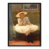 Władysław Podkowiński Dziewczynka w kapeluszu 30×40