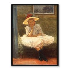 Władysław Podkowiński Dziewczynka w kapeluszu 30x40