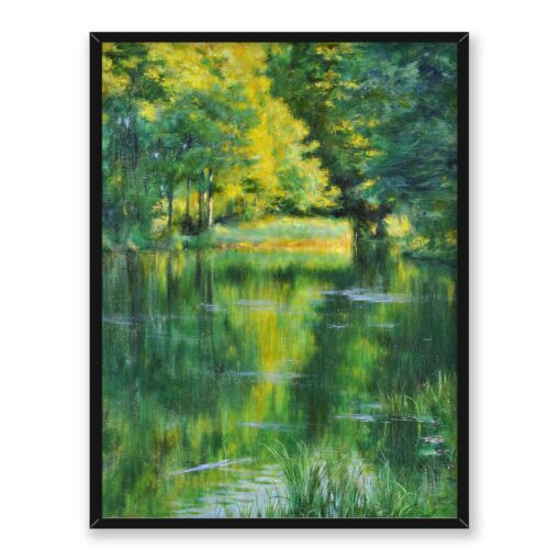 Władysław Podkowiński Jezioro w parku 30x40