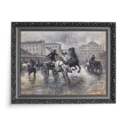 Władysław Podkowiński Na Placu świętego Aleksandra 70x50 wydruk na płótnie CANVAS