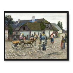 Władysław Podkowiński Ulica w Siennicy 40x30