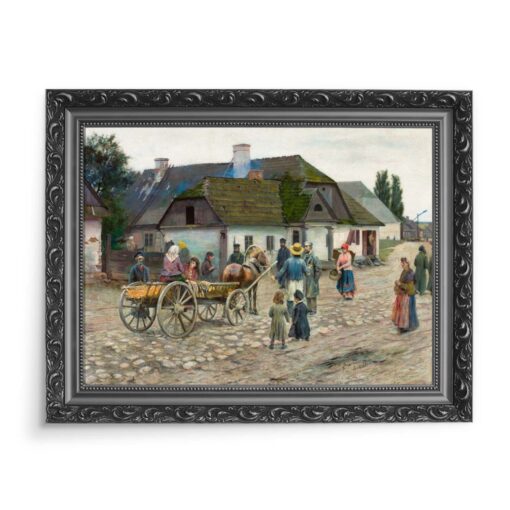 Władysław Podkowiński Ulica w Siennicy 70x50 wydruk na płótnie CANVAS