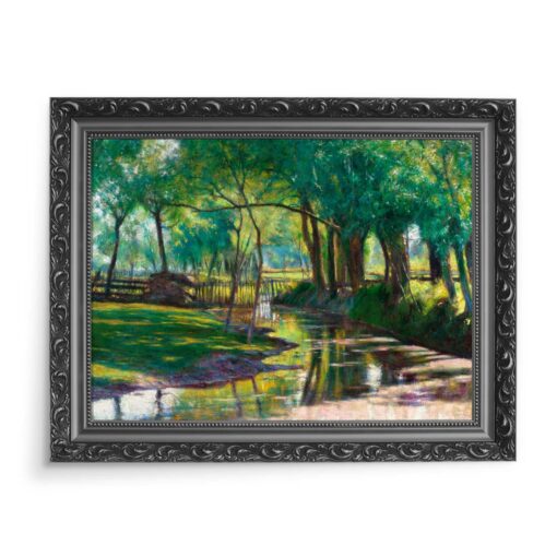 Władysław Podkowiński Zielony krajobraz ze strumykiem 70x50 wydruk na płótnie CANVAS
