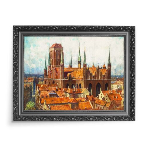 Walter Ziegler Bazylika Mariacka w Gdańsku 70x50 wydruk na płótnie CANVAS
