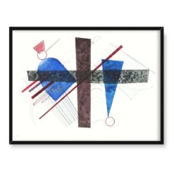 Wassily Kandinsky Blau in rund und spitz 40x30