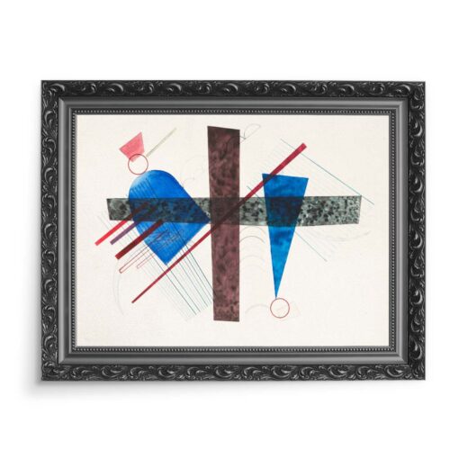 Wassily Kandinsky Blau in rund und spitz 70x50 wydruk na płótnie CANVAS