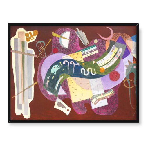 Wassily Kandinsky Rigide et courbe abstrakcja 40x30