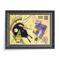 Wassily Kandinsky Schwarz und violet abstrakcja 70×50 wydruk na płótnie CANVAS