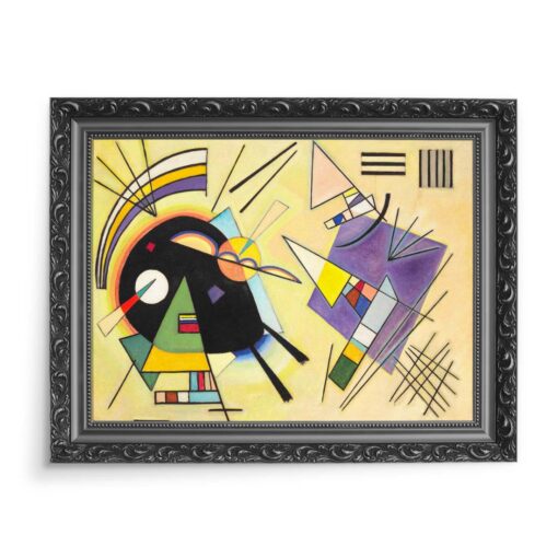 Wassily Kandinsky Schwarz und violet abstrakcja 70x50 wydruk na płótnie CANVAS