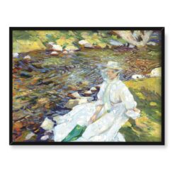 Wilfried de Glehn Portret Jane przy strumyku 40x30 w RAMIE