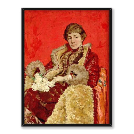 William Merritt Chase Portret pani H 30x40 w RAMIE