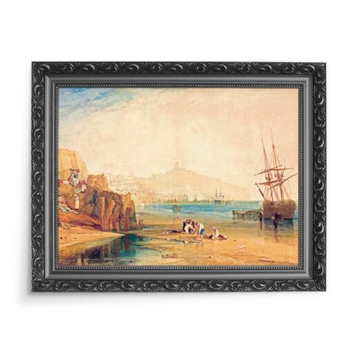 William Turner Scarborough miasto i zamek o poranku 70x50 wydruk na płótnie CANVAS