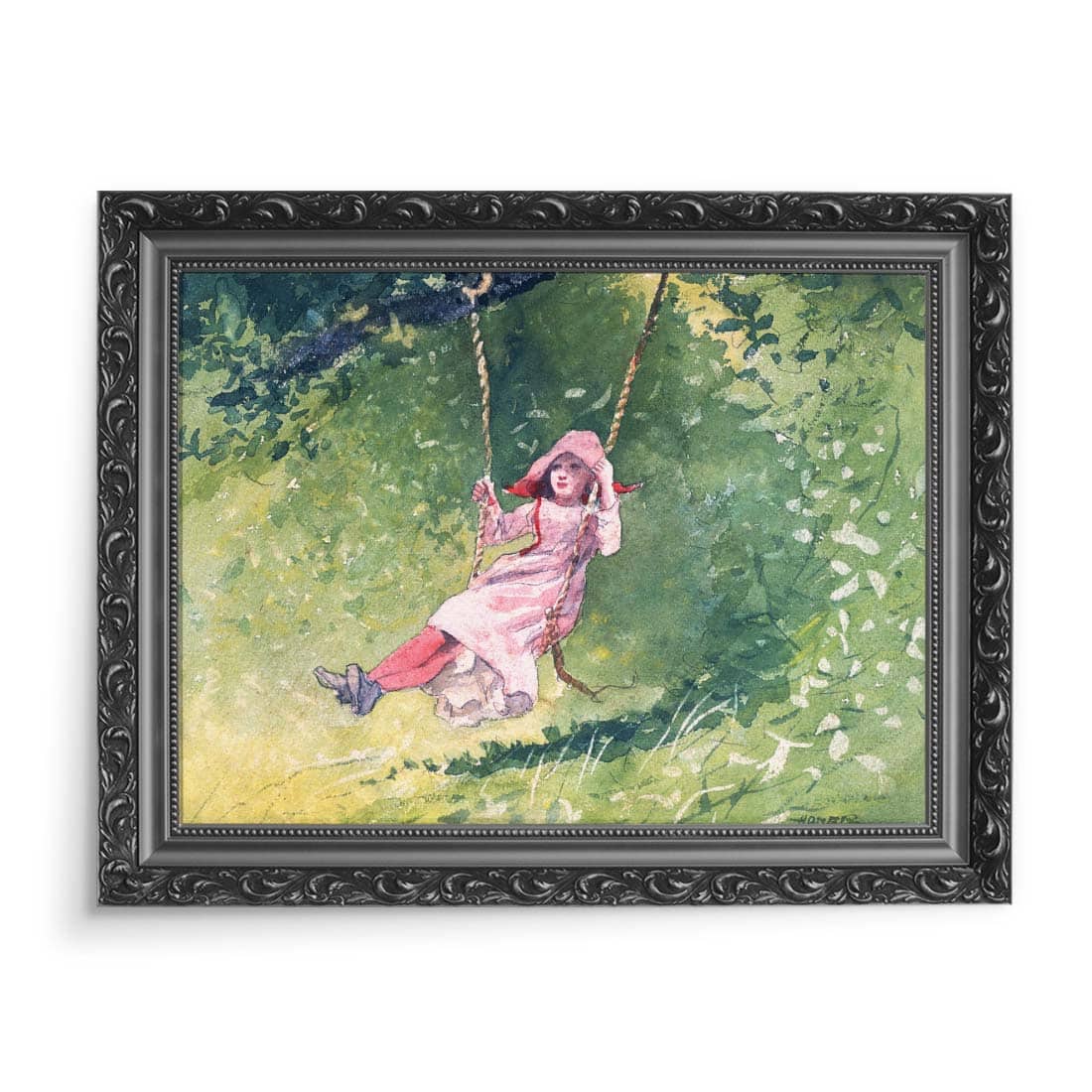 Winslow Homer Dziewczynka na huśtawce 70x50 wydruk na płótnie CANVAS