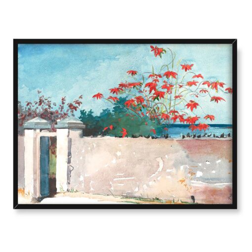 Winslow Homer Mur Nassau Bahamy 40x30