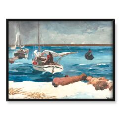 Winslow Homer Łodzie przy plaży Nassau Bahamy 40x30