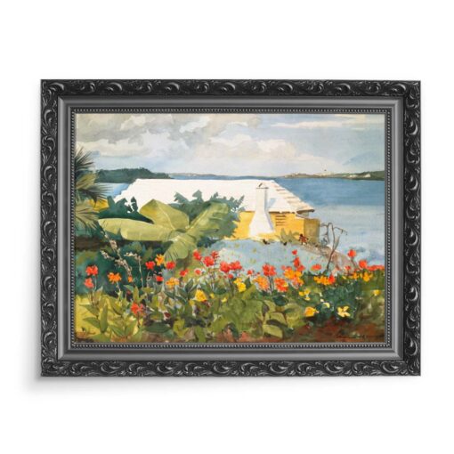 Winslow Homer Ogród i bungalow Bermudy 70x50 wydruk na płótnie CANVAS