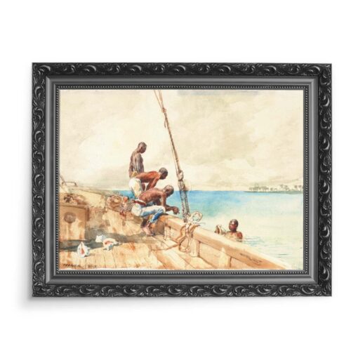 Winslow Homer Poławiacze muszli 70x50 wydruk na płótnie CANVAS