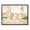 Włodzimierz Terlikowski Most Valentre w Cahors 40×30 w RAMIE