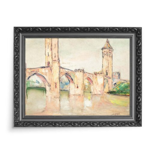 Włodzimierz Terlikowski Most Valentre w Cahors 70x50 wydruk na płótnie CANVAS