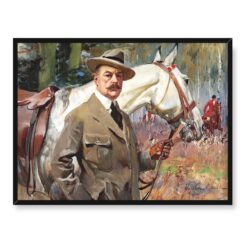 Wojciech Kossak Autoportret z koniem 40x30