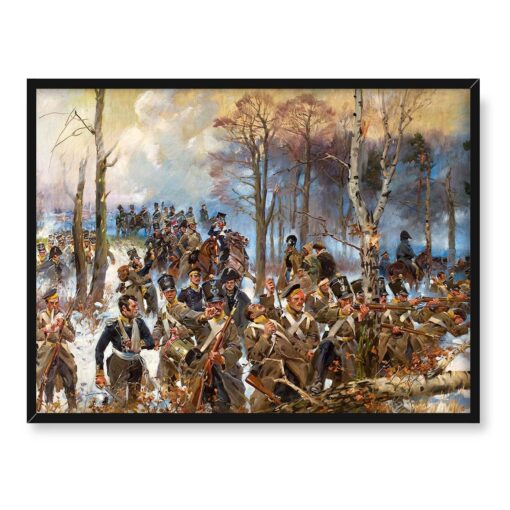 Wojciech Kossak Olszynka Grochowska 40x30 w RAMIE