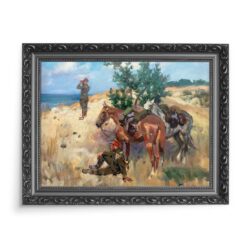 Wojciech Kossak patrol ułański 70×50 wydruk na płótnie CANVAS