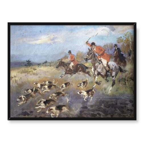Wojciech Kossak Polowanie 40x30