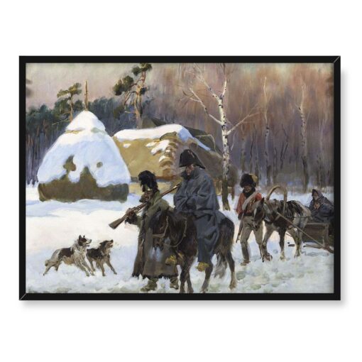 Wojciech Kossak Powrót spod Moskwy 40x30 w RAMIE