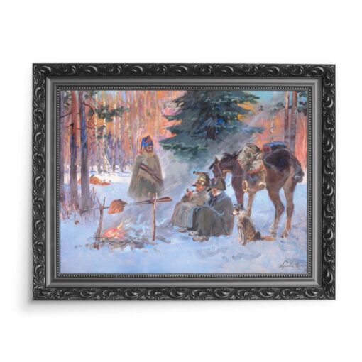 Wojciech Kossak Przy ognisku 70x50 wydruk na płótnie CANVAS