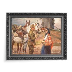 Wojciech Kossak Spotkanie przy młynie 70×50 wydruk na płótnie CANVAS