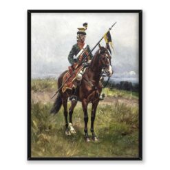Wojciech Kossak Ułan spod Savony 30x40