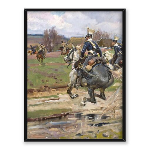 Wojciech Kossak Ułani 30x40