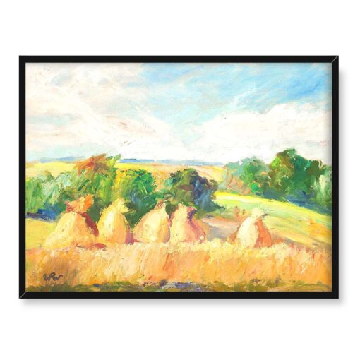 Wojciech Weiss Stogi siana na polu 40x30