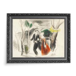 Yasuo Kuniyoshi Kochankowie między drzewami 70x50 wydruk na płótnie CANVAS