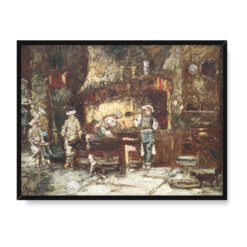 Adolphe Monticelli Kuchnia w Rotisserie des Deux Paons 40×30