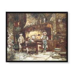Adolphe Monticelli Kuchnia w Rotisserie des Deux Paons 50×40