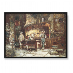Adolphe Monticelli Kuchnia w Rotisserie des Deux Paons 70×50