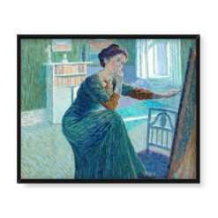 Agnes Cleve-Jonand Autoportret przy sztalugach 50×40