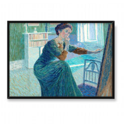 Agnes Cleve-Jonand Autoportret przy sztalugach 70×50