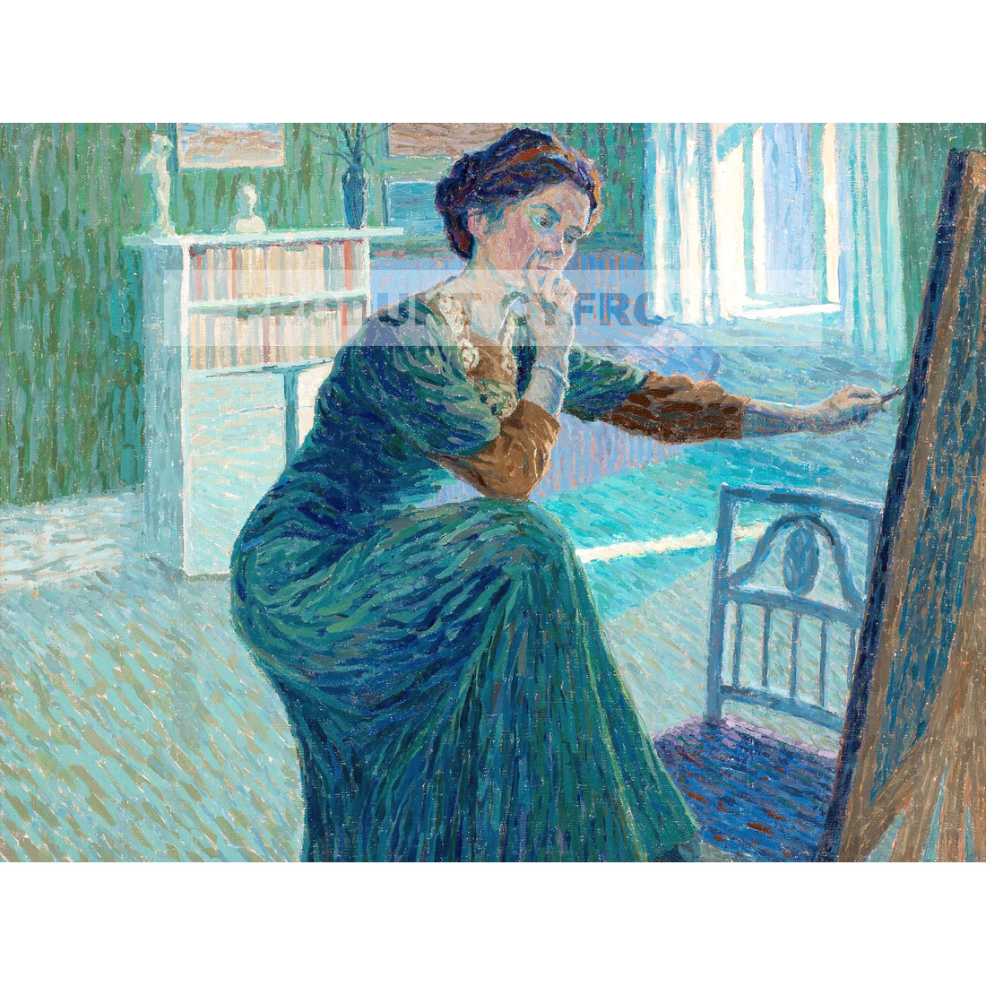 Agnes Cleve-Jonand Autoportret przy sztalugach — produkt cyfrowy do pobrania